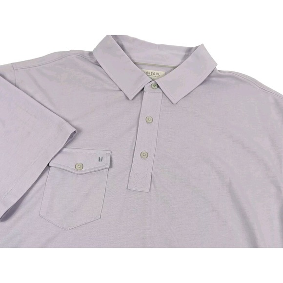 Link Soul Golf Polo Shirt‎ Size XL Mens Purple Short Sleeve Luxury Cotton - Picture 1 of 9